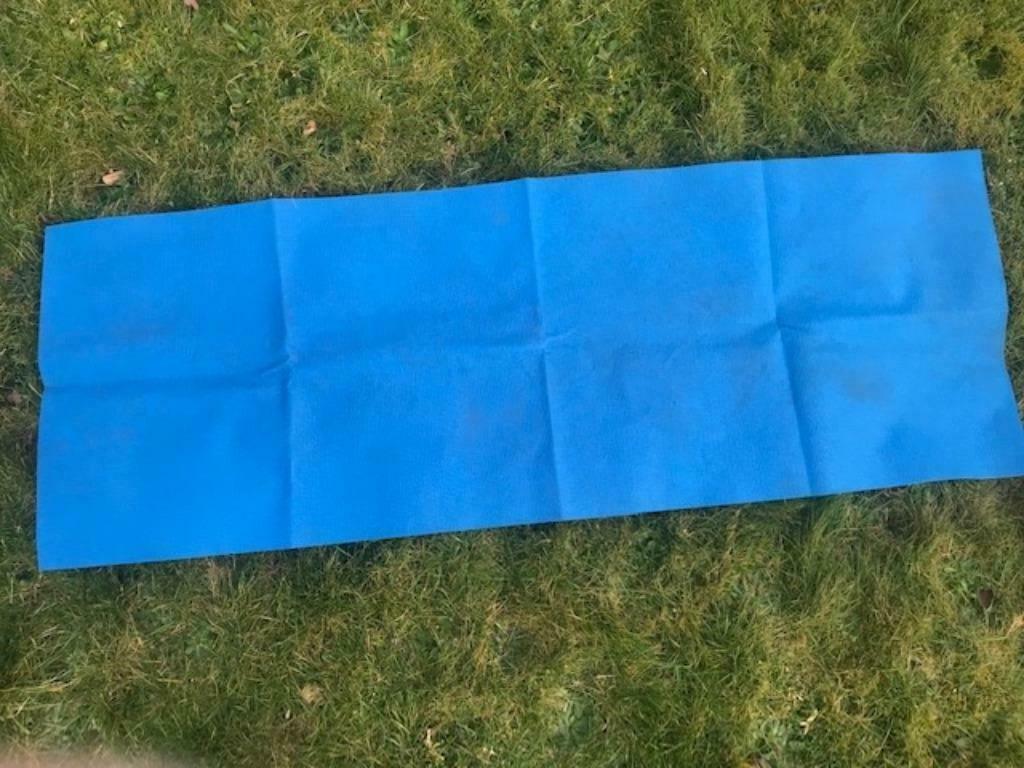 Blauw foam yoga-/fitness matje - 170cmx60cm (zn4910), Sport en Fitness, Fitnessmaterialen, Ophalen of Verzenden, Zo goed als nieuw