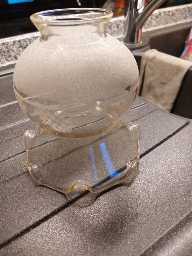abat-jour en verre, Enlèvement, Comme neuf, Rond, Moins de 25 cm
