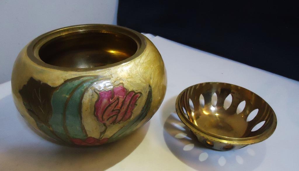 Wierook brander Brons Art Deco Cloisonne vintage💎💑⚡🎁👌, Ophalen of Verzenden