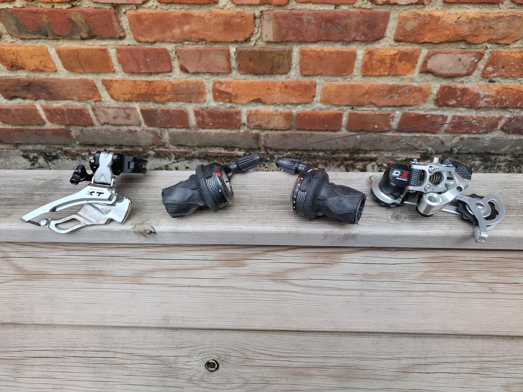 SRAM X-0 3x9 shifter en shifters, Fietsen en Brommers, Fietsonderdelen, Ophalen, Gebruikt, Derailleur of Ketting, Sram
