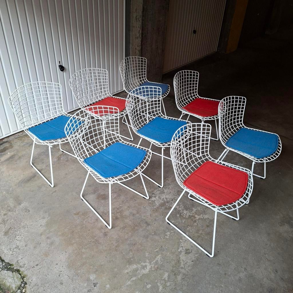 8 chaises blanches Harry Bertoia édition Knoll, Enlèvement