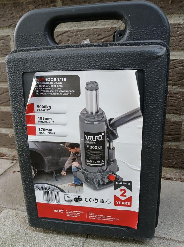 Varo garagekrik, 5 ton, Auto diversen, Krikken, Ophalen, Zo goed als nieuw, Hydraulisch, Potkrik