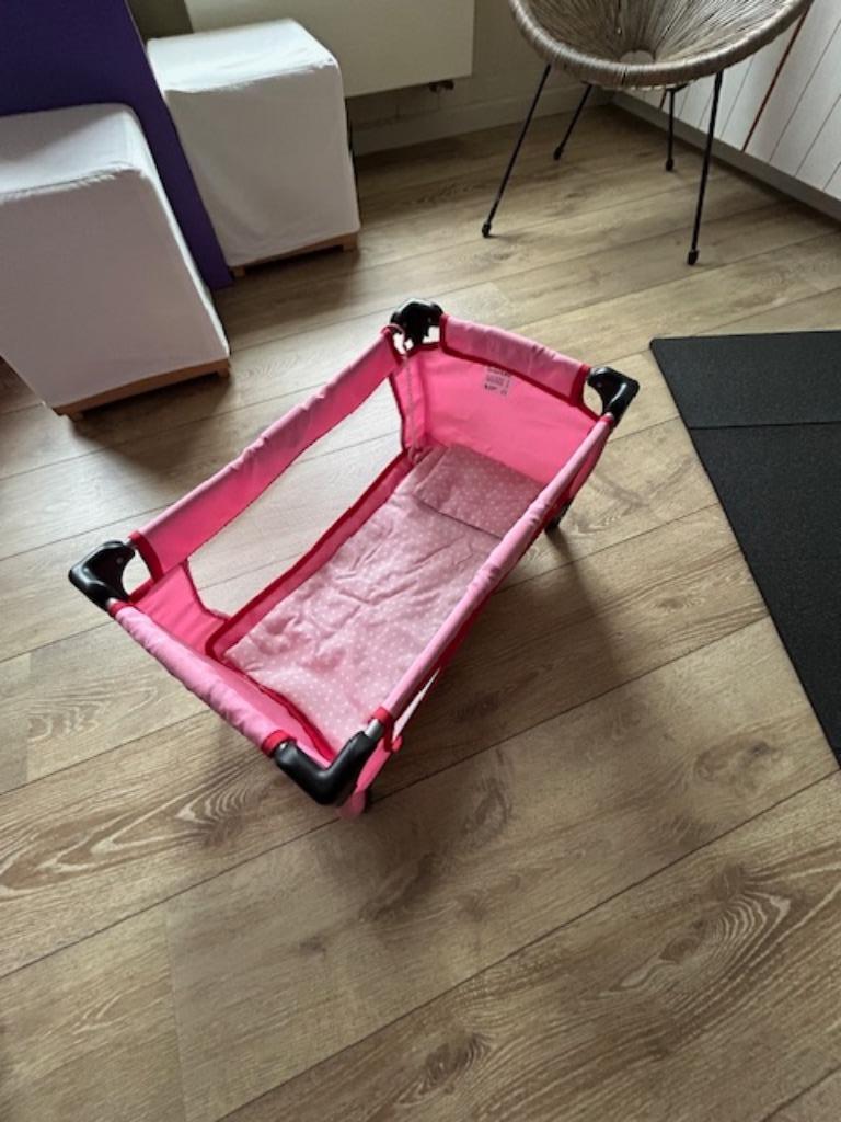 Reisbedje pop met hoes, Kinderen en Baby's, Speelgoed | Poppen, Ophalen, Zo goed als nieuw, Babypop