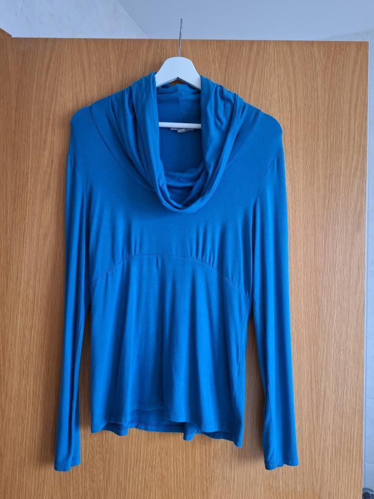 Longsleeve met grote rolkraag San Martino (B 38, NL 36, I 42, Blauw, Ophalen of Verzenden, Lange mouw, Gedragen