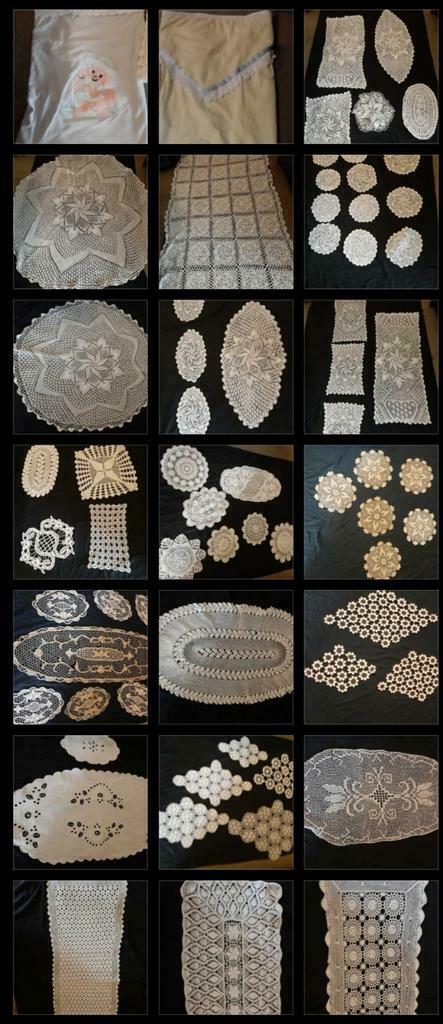 Lots de brocante avec dentelle fait à la main 160 €, Divers, Enlèvement, Comme neuf