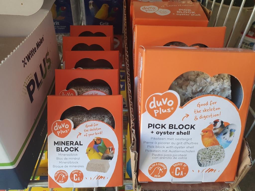 Pick Block avec gruau d'huîtres 200 grammes Duvo+, Animaux & Accessoires, Oiseaux | Accessoires, Enlèvement