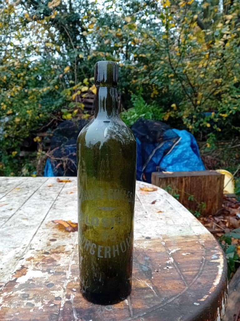 Oude vintage bierfles Jos Broze Collesaer Borgerhout, Enlèvement ou Envoi, Utilisé