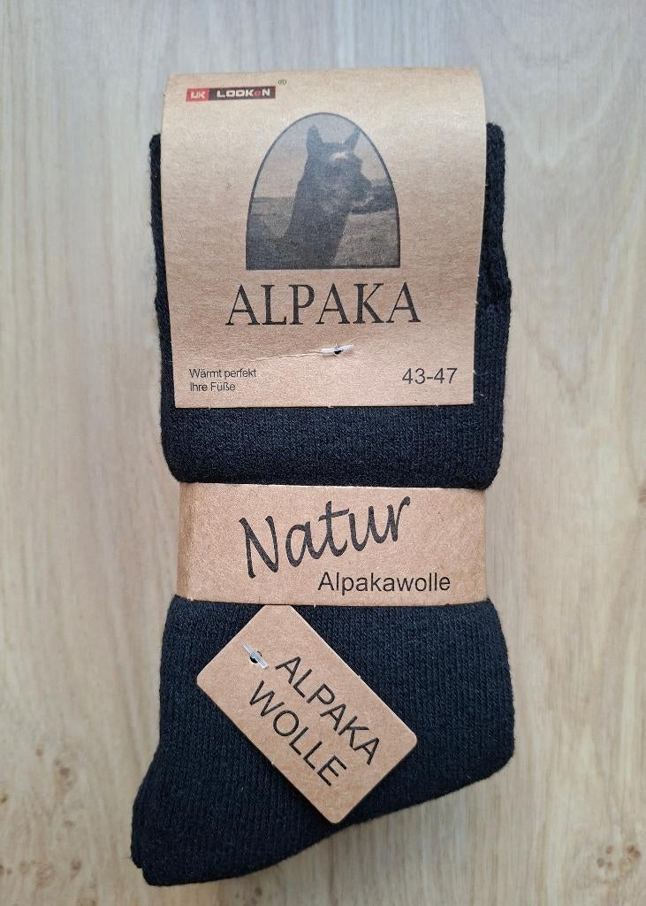 3 Paar Dunne Alpaka Wollen Sokken Maat 43-47 (Zwart), Vêtements | Hommes, Chaussettes & Bas, Neuf, Taille 43 à 46, Alpaka, Noir