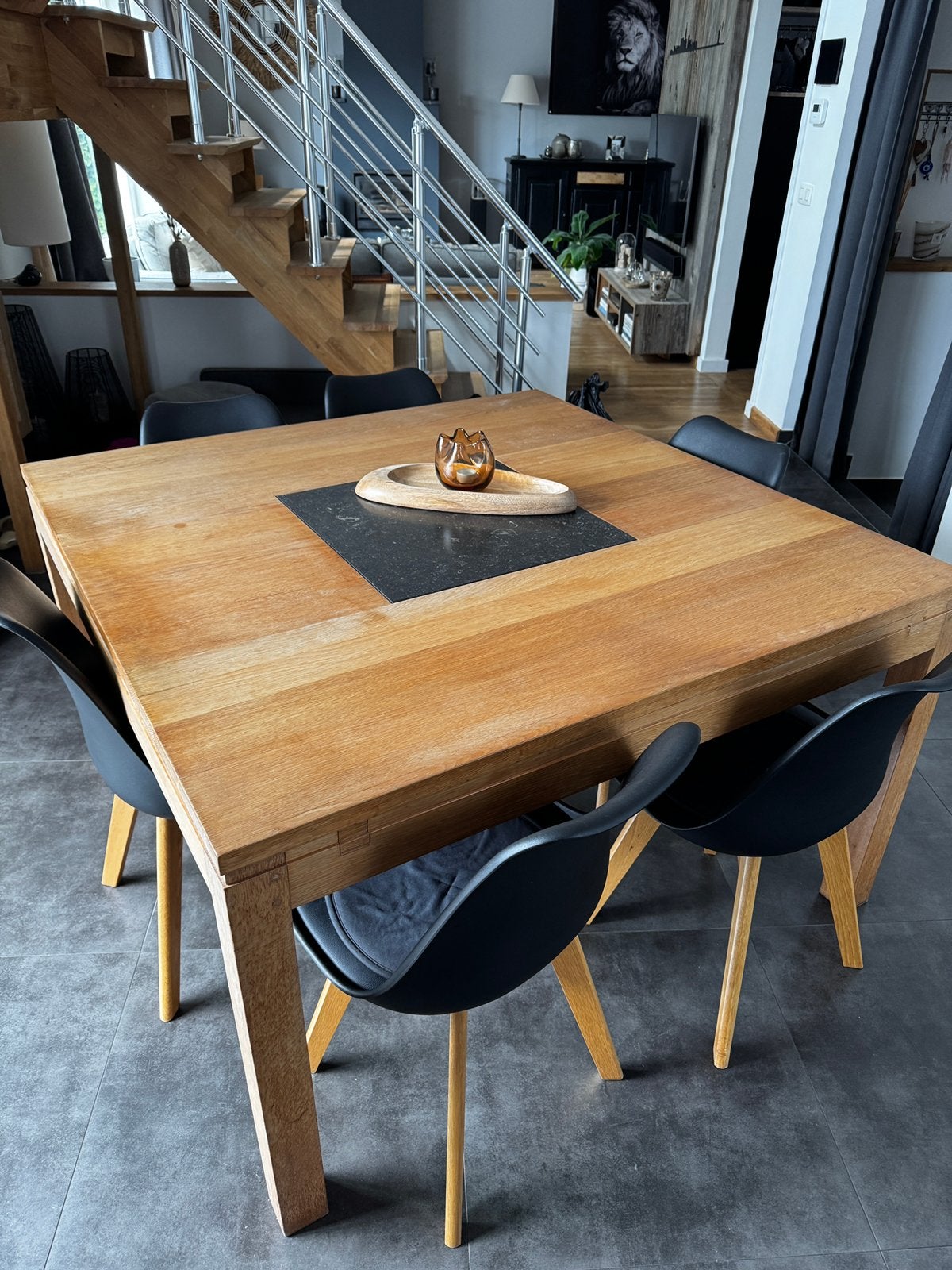 Table en bois massif avec rallonges, Maison & Meubles, Tables | Tables à manger, 100 à 150 cm, Cinq personnes ou plus, Carré, 100 à 150 cm