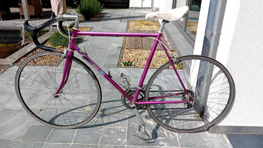 Vélo de route vintage DANGRE violet, bon état, taille 57, 55 à 59 cm, Enlèvement, Frein sur jante, Années 60 ou plus récent