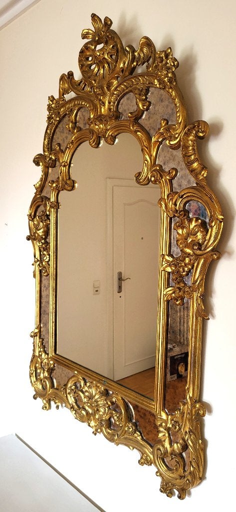 Grote spiegel in Louis XVI-stijl, Ophalen of Verzenden, 50 tot 100 cm, 100 tot 150 cm