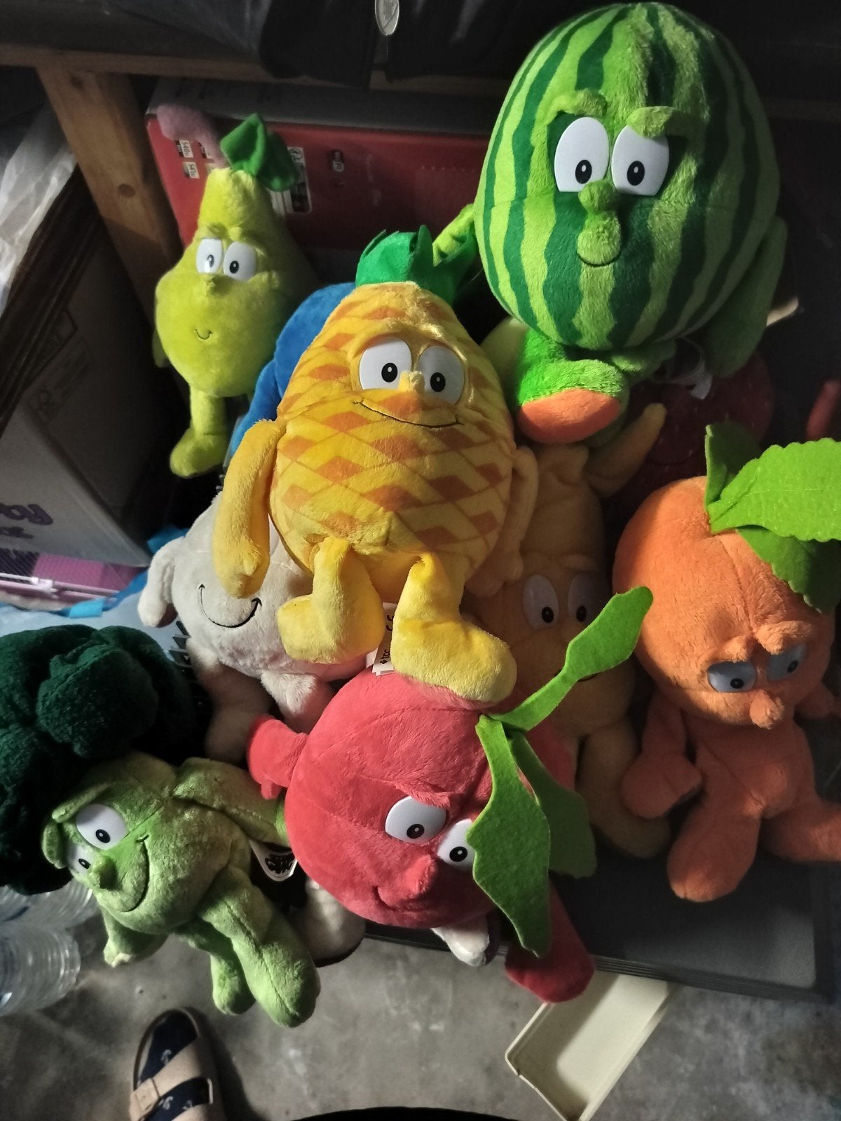 10 knuffels groenten en fruit, Ophalen of Verzenden
