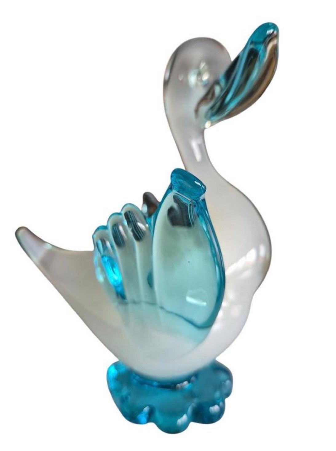 Kleine eend in Murano-glas, Ophalen, Zo goed als nieuw, Wit