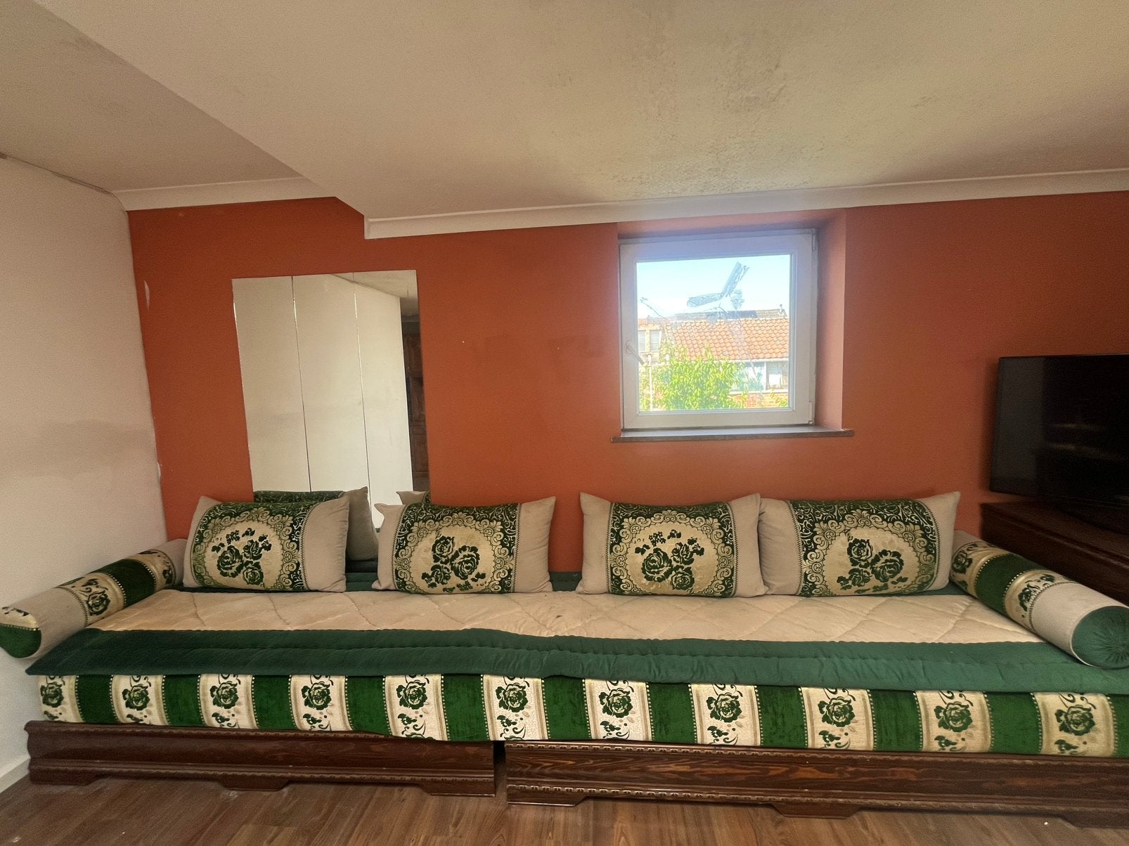 Complete zetel met kussens, Ophalen, 250 tot 300 cm, Hoekbank, 75 tot 100 cm