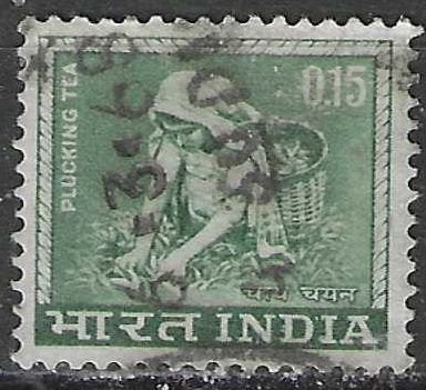 India 1965/1966 - Yvert 193 - Plukken van thee  (ST), Verzenden, Gestempeld