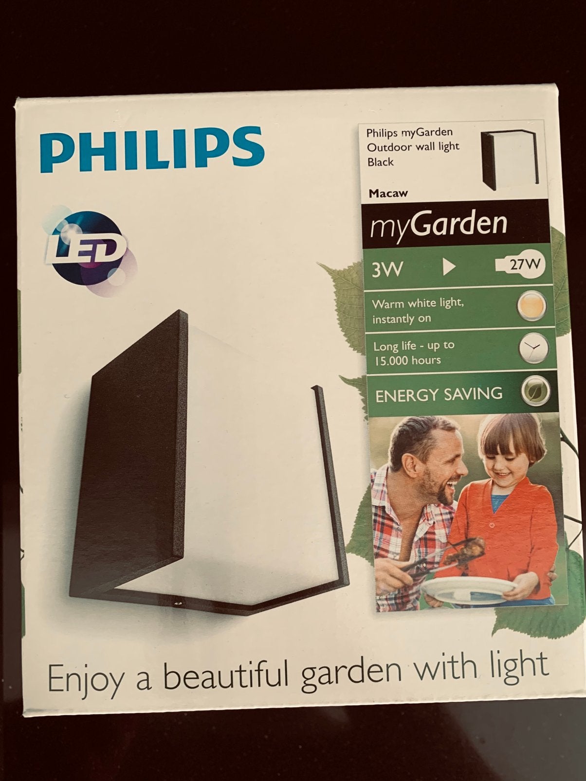 Philips mygarden outdoor wall light set van 3, Maison & Meubles, Lampes | Autre, Neuf, Philips, Résistant à l'eau, Noir, Plastique