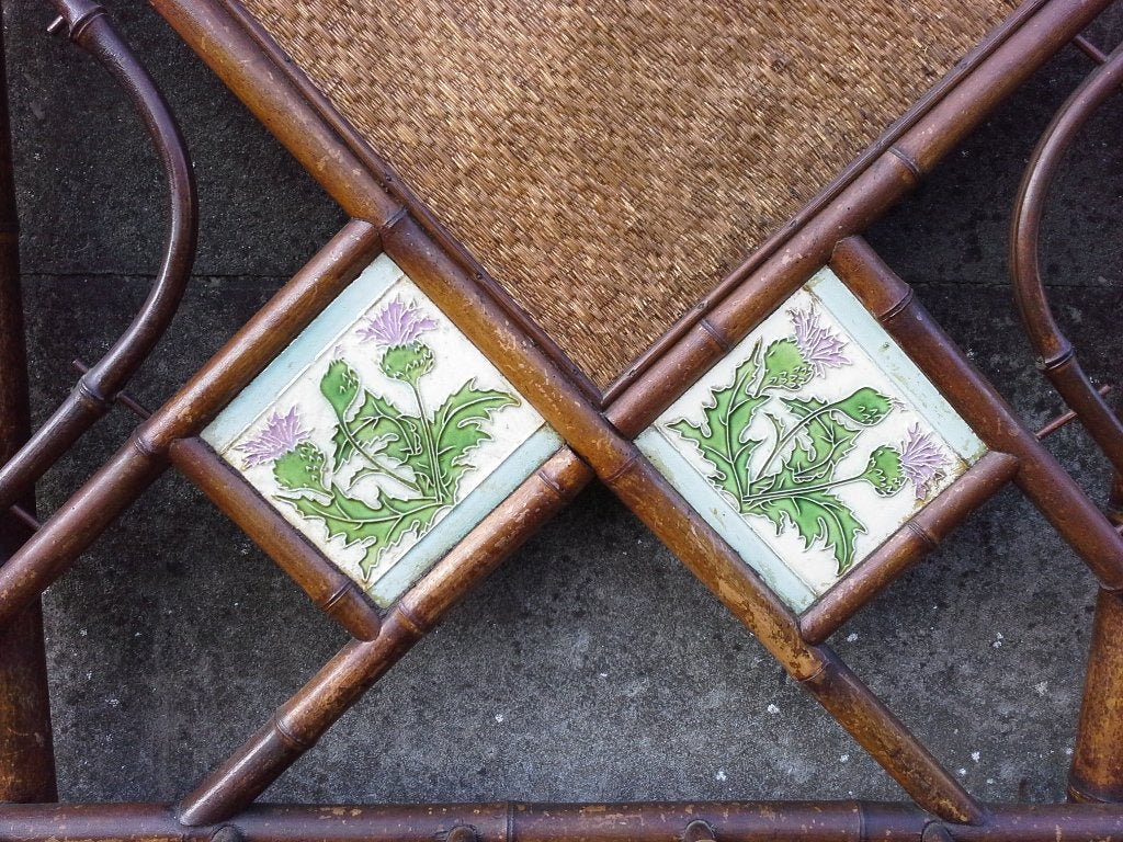 1920 Support d'entrée en bambou, miroir, porte-parapluies..., Enlèvement
