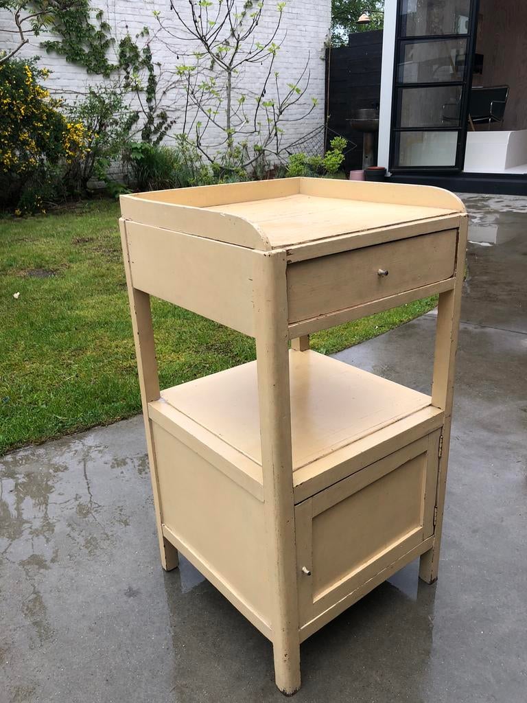 Vintage kastje (geel), Ophalen, Gebruikt, Minder dan 45 cm, 70 cm of meer