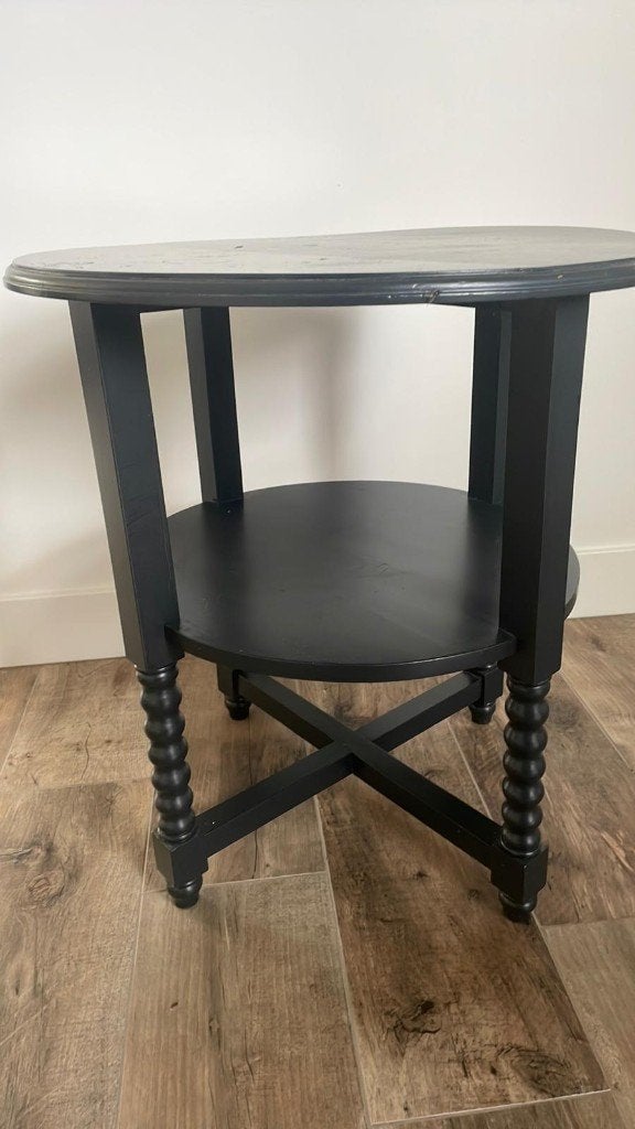Bijzettafel rond, Huis en Inrichting, Tafels | Bijzettafels, Ophalen, Gebruikt, Rond, 55 tot 75 cm