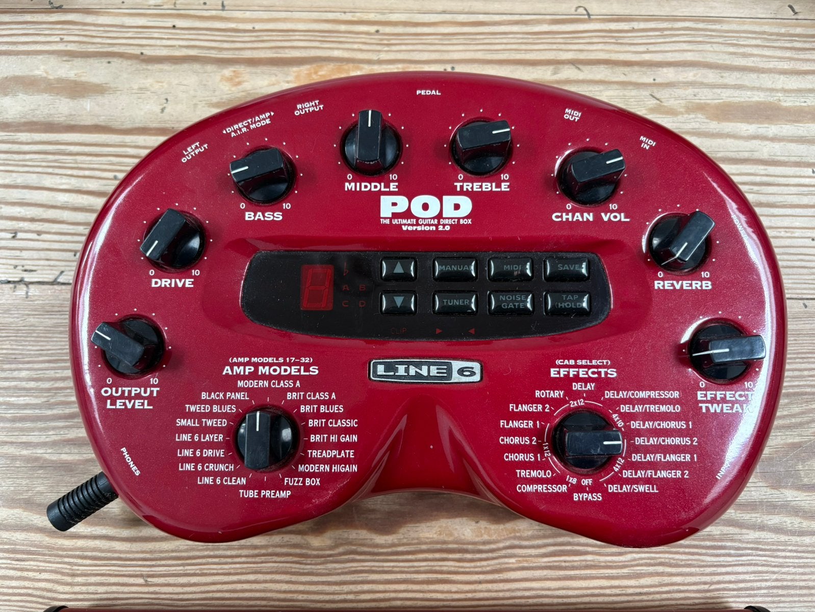 Line 6 pod + footswitch, Musique & Instruments, Enlèvement, Utilisé, Multi-effet
