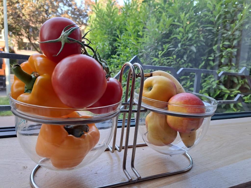 Dubbele fruitschaal van het designmerk Mono, Ophalen of Verzenden