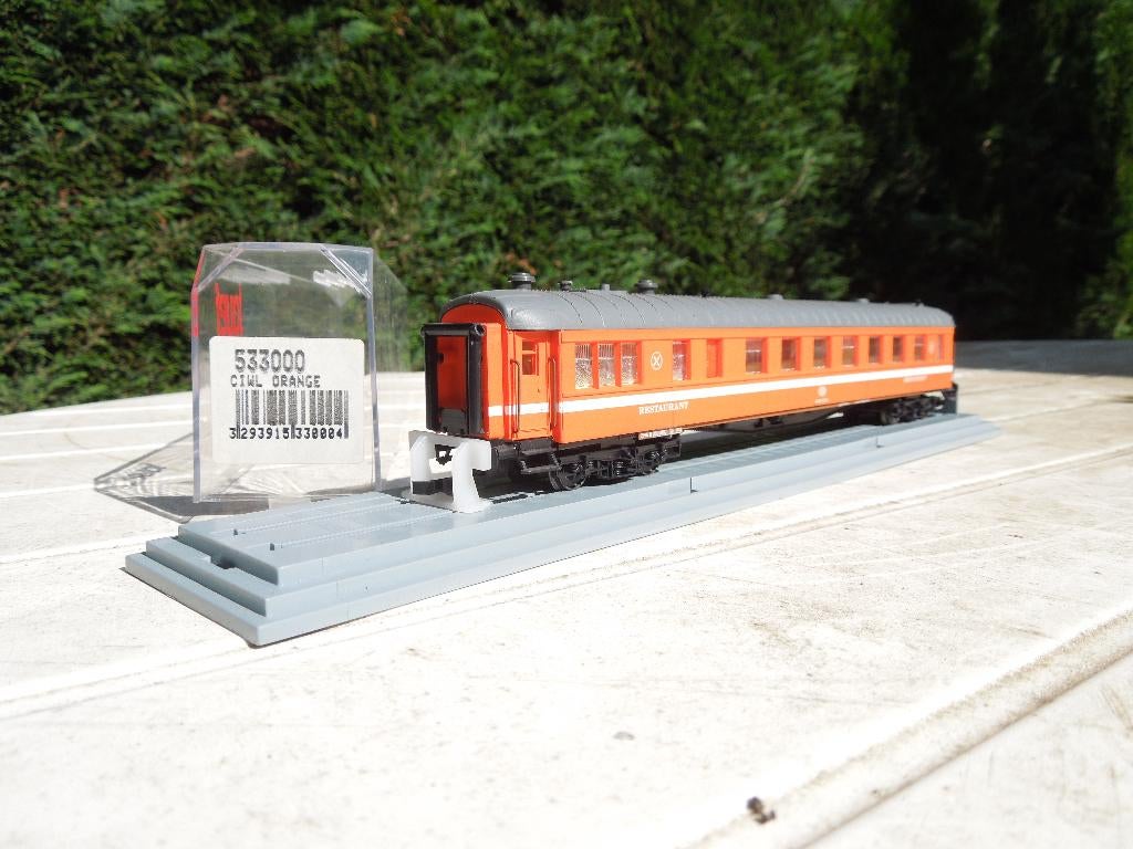 CIWL NMBS oranje restaurantauto, Hobby en Vrije tijd, Gelijkstroom, Jouef, Wagon, Ophalen of Verzenden