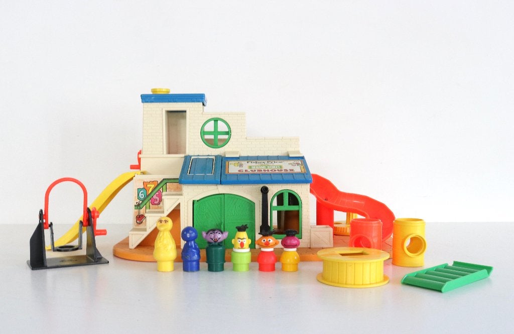 Vintage Fisher-Price Sesame Street Clubhouse speelset 1977, Kinderen en Baby's, Speelgoed | Fisher-Price, Ophalen of Verzenden