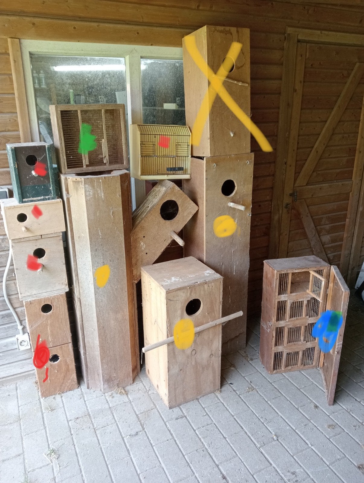 Kweek blokken, Ophalen, Gebruikt, Hout, Broedkooi of Kweekkooi