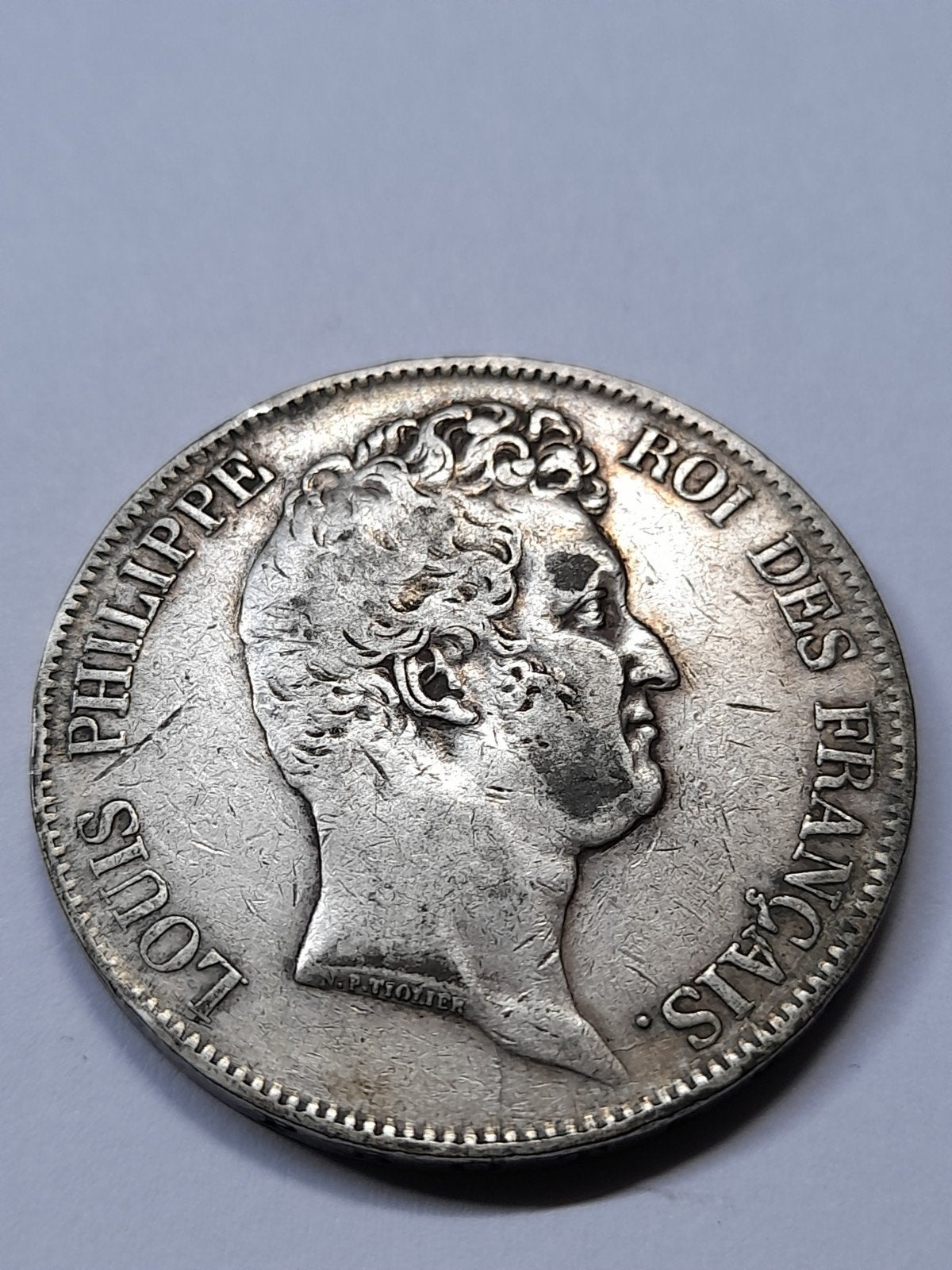 Louis Philippe  5 fr1830 pos B letter D zonder de Romeinse I, Ophalen of Verzenden