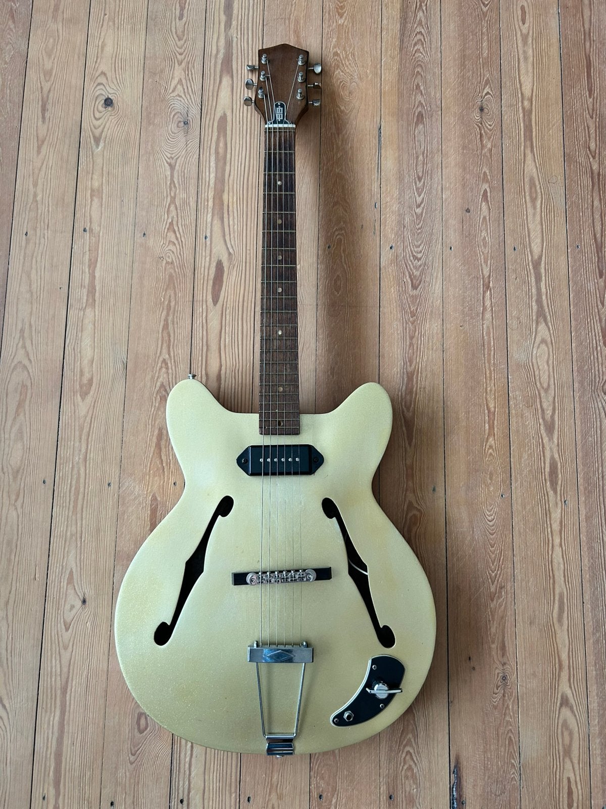 Vintage gitaar Egmond, Muziek en Instrumenten, Snaarinstrumenten | Gitaren | Elektrisch, Ophalen, Gebruikt, Hollow body, Overige merken