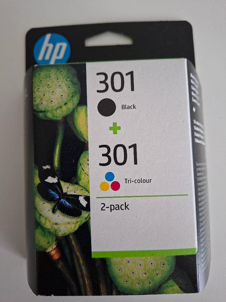 inkt cartridges HP 301 2-pack zwart en driekleuren, Computers en Software, Printerbenodigdheden, Ophalen of Verzenden, Nieuw, Cartridge