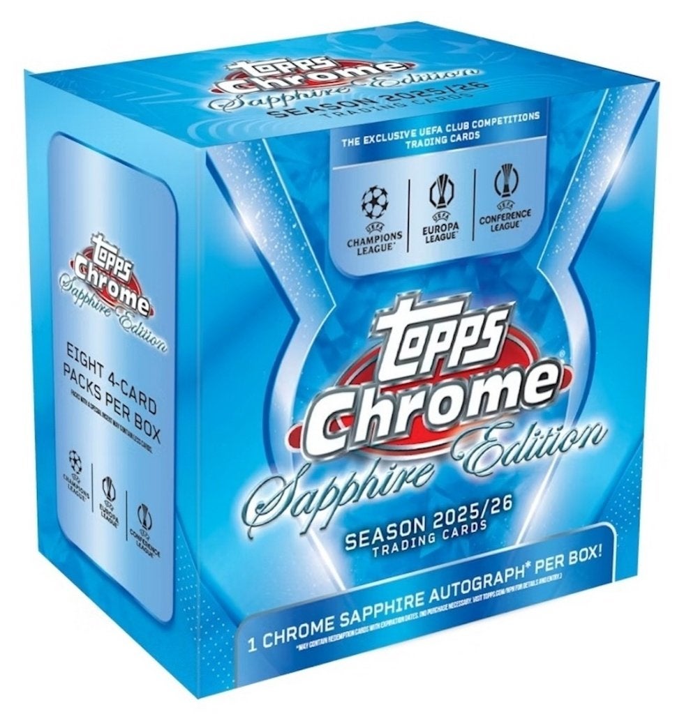 2025-26 Topps Chrome Sapphire UEFA Club Competitions, Ophalen of Verzenden, Nieuw, Boosterbox, Foil