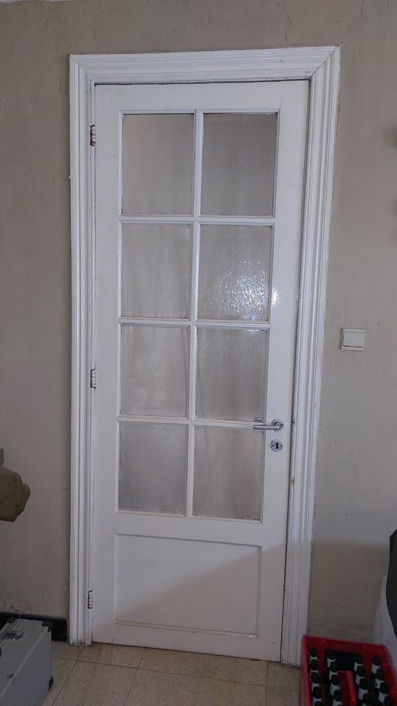 Deur met figuurglas, Doe-het-zelf en Bouw, Deuren en Vliegenramen, Ophalen, Glas