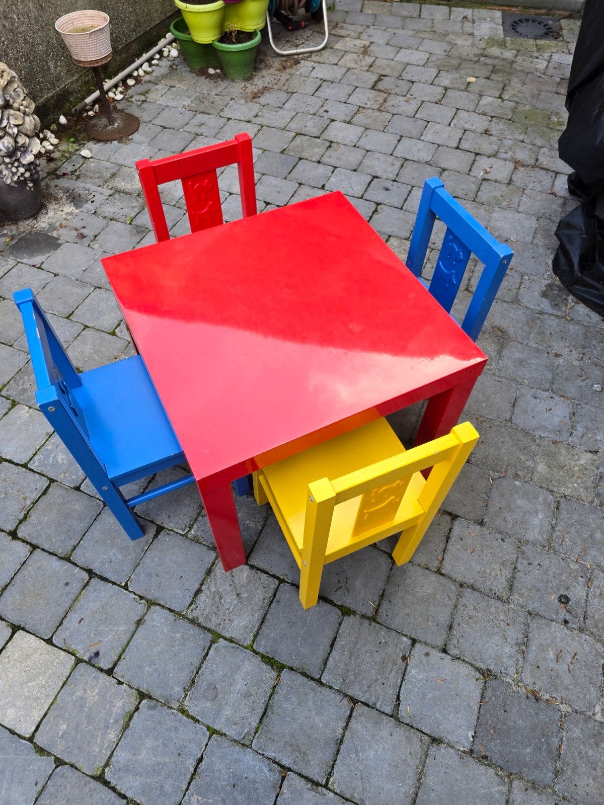 Super leuk setje / Tafel en 4 stoeltjes / kinderformaat., Ophalen, Gebruikt, Tafel(s) en Stoel(en)