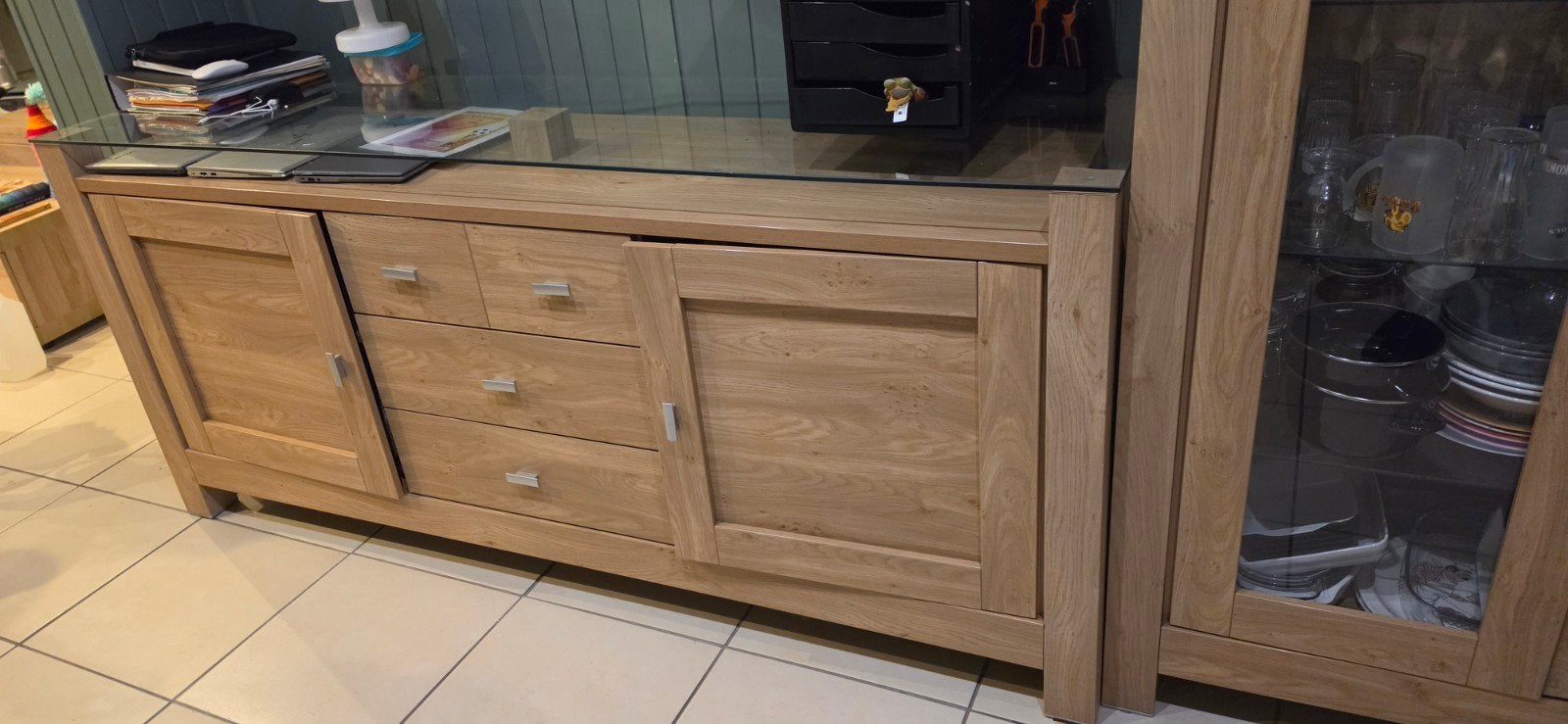 Dressoir + vitrinekast, Ophalen