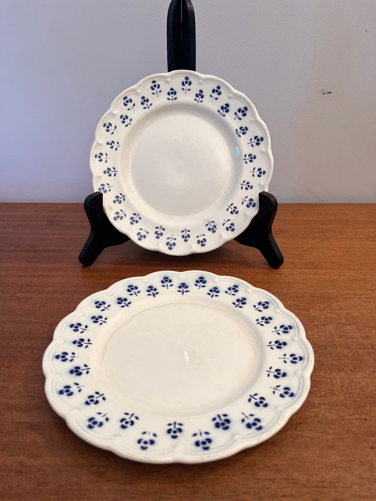 Boch blauwe bloem dessertborden, Antiek en Kunst, Ophalen of Verzenden
