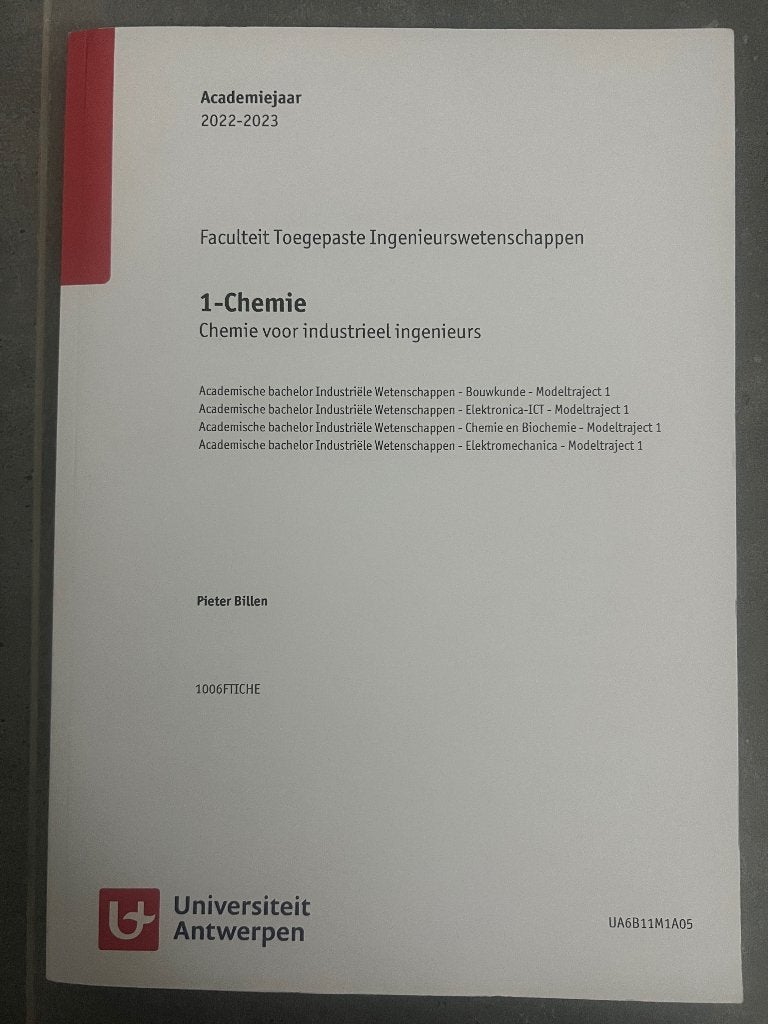 Cursus 1-chemie, Boeken, Ophalen of Verzenden, Zo goed als nieuw, Hoger Onderwijs