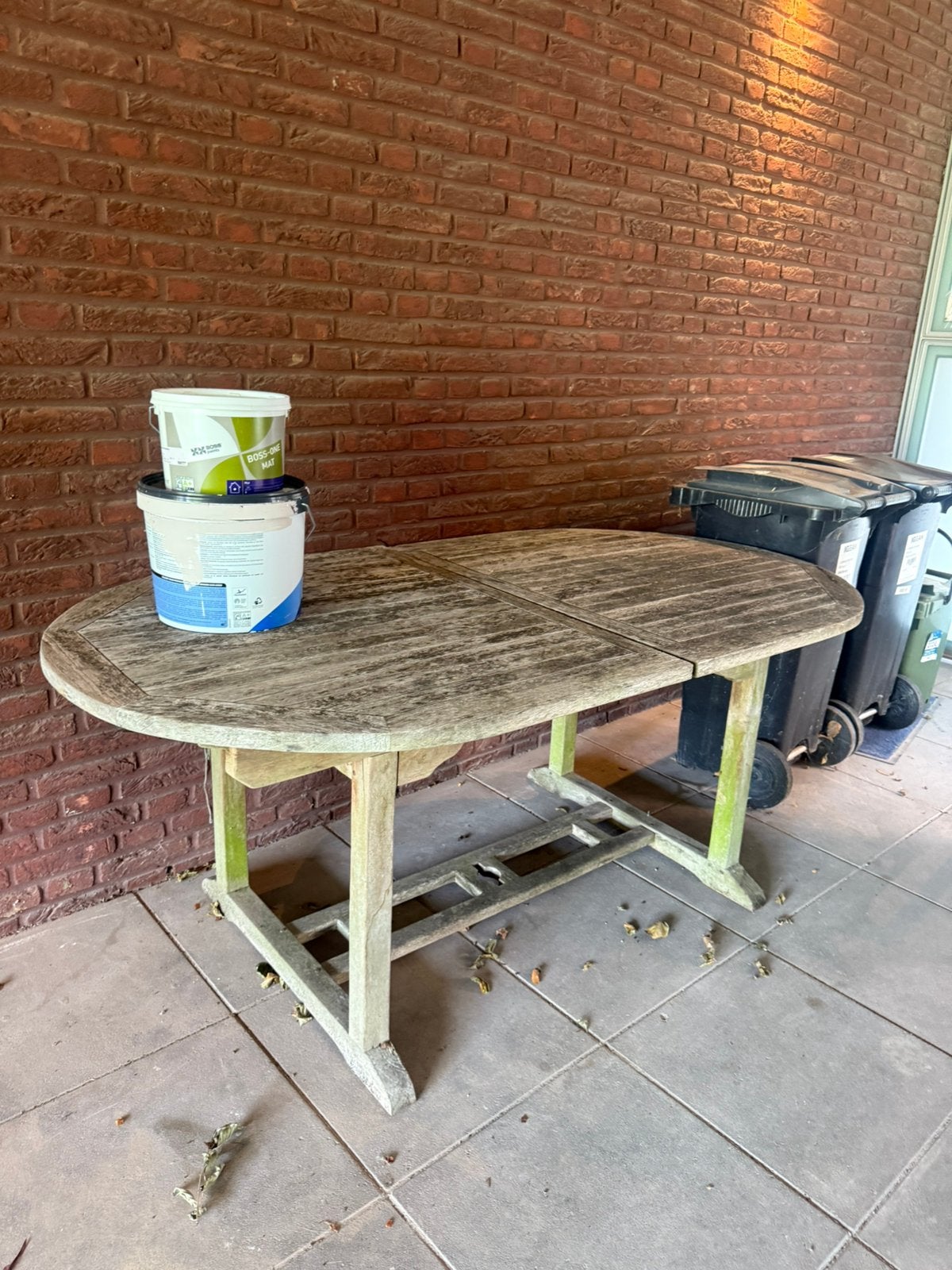 Tuintafel te koop, Ophalen, Gebruikt, Rechthoekig, Hout