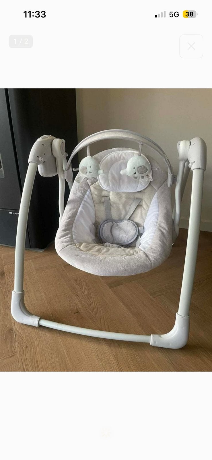 Babyschommel (wipper), Kinderen en Baby's, Wipstoeltjes, Ophalen, Zo goed als nieuw