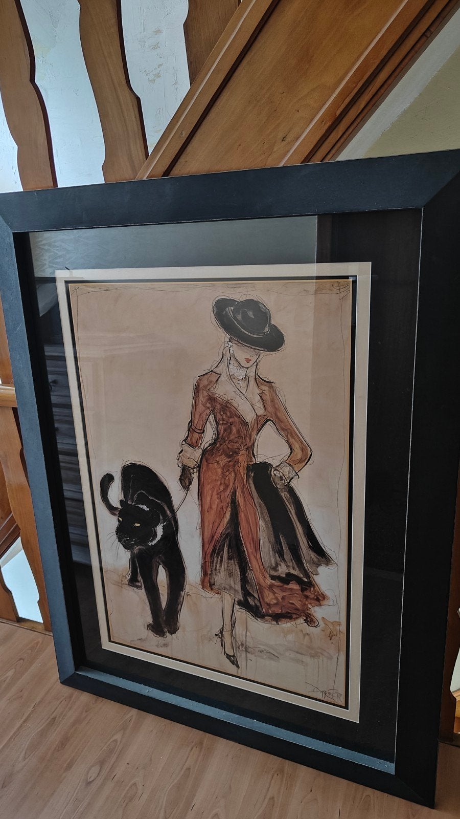 Grote kader met poster van Karen Dupré, Antiek en Kunst, Ophalen, Poster