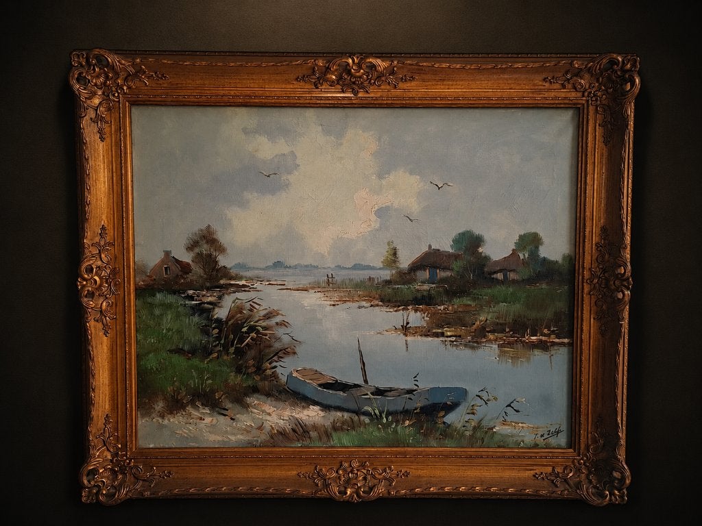 Pause, Antiquités & Art, Art | Peinture | Classique, Enlèvement ou Envoi, Paysage, Toile, Impressionniste