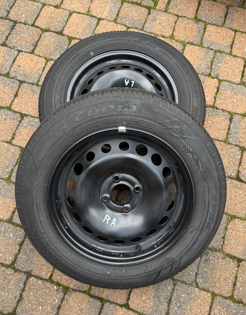 2 velgen met Bridgestone banden 4x100, Ophalen, Overige, Gebruikt, 15 inch