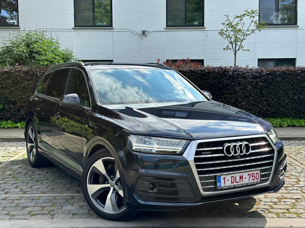 Audi Q7 3.0TDI S-Line 47000km - 360 Camera - 7 zitplaatsen, Auto's, Automaat, Euro 6, Blauw, Diesel