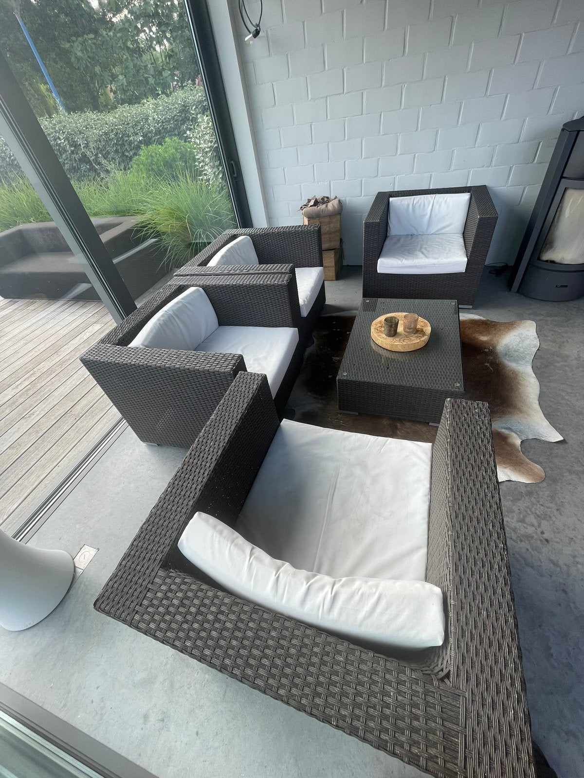 Tuinset. Loungeset, Tuin en Terras, Tuinsets en Loungesets, Ophalen, 4 zitplaatsen, Kunststof, Gebruikt