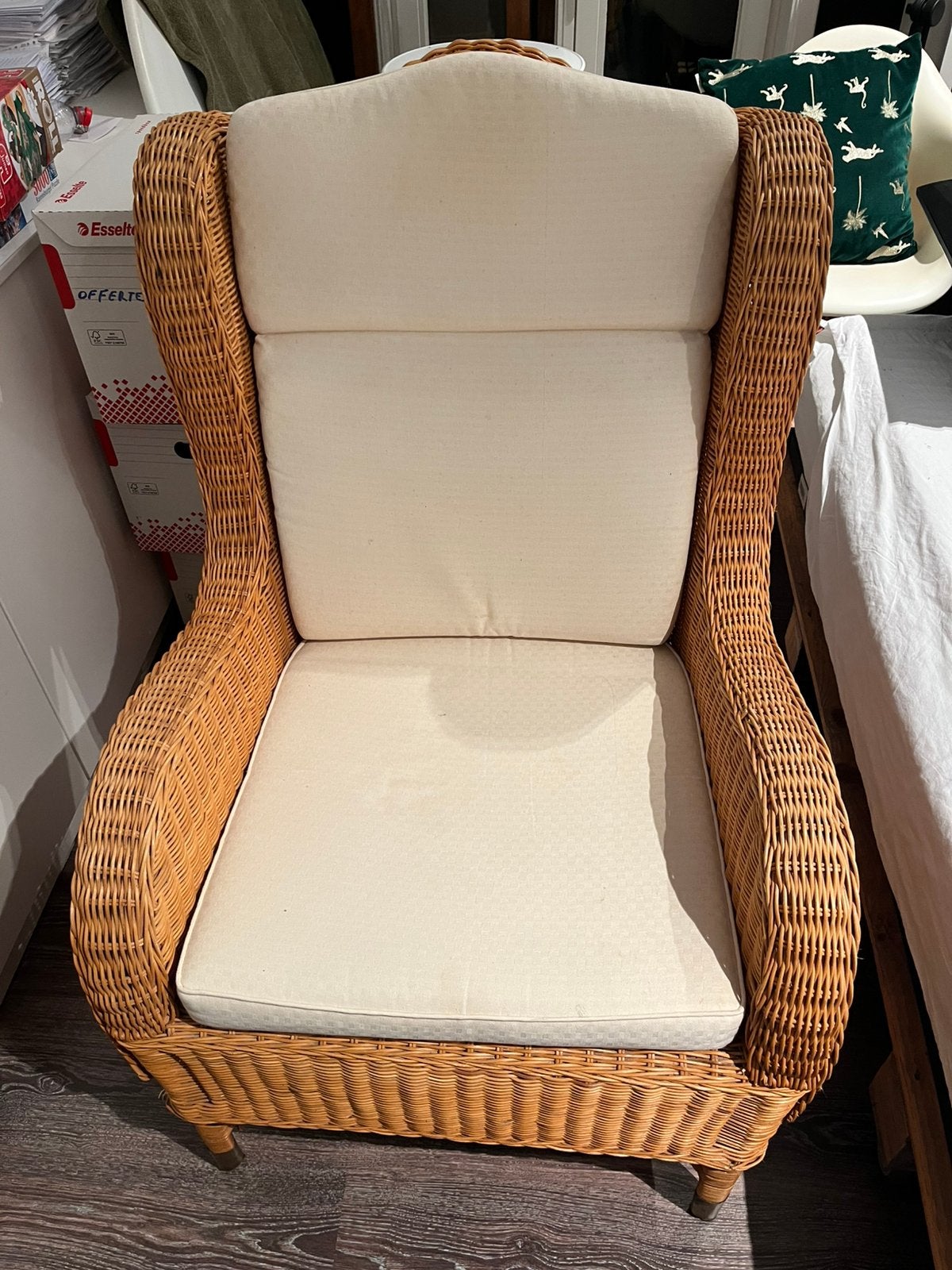 Rotan zetel, Huis en Inrichting, Ophalen, Zo goed als nieuw, Eenpersoons, Riet of Rotan