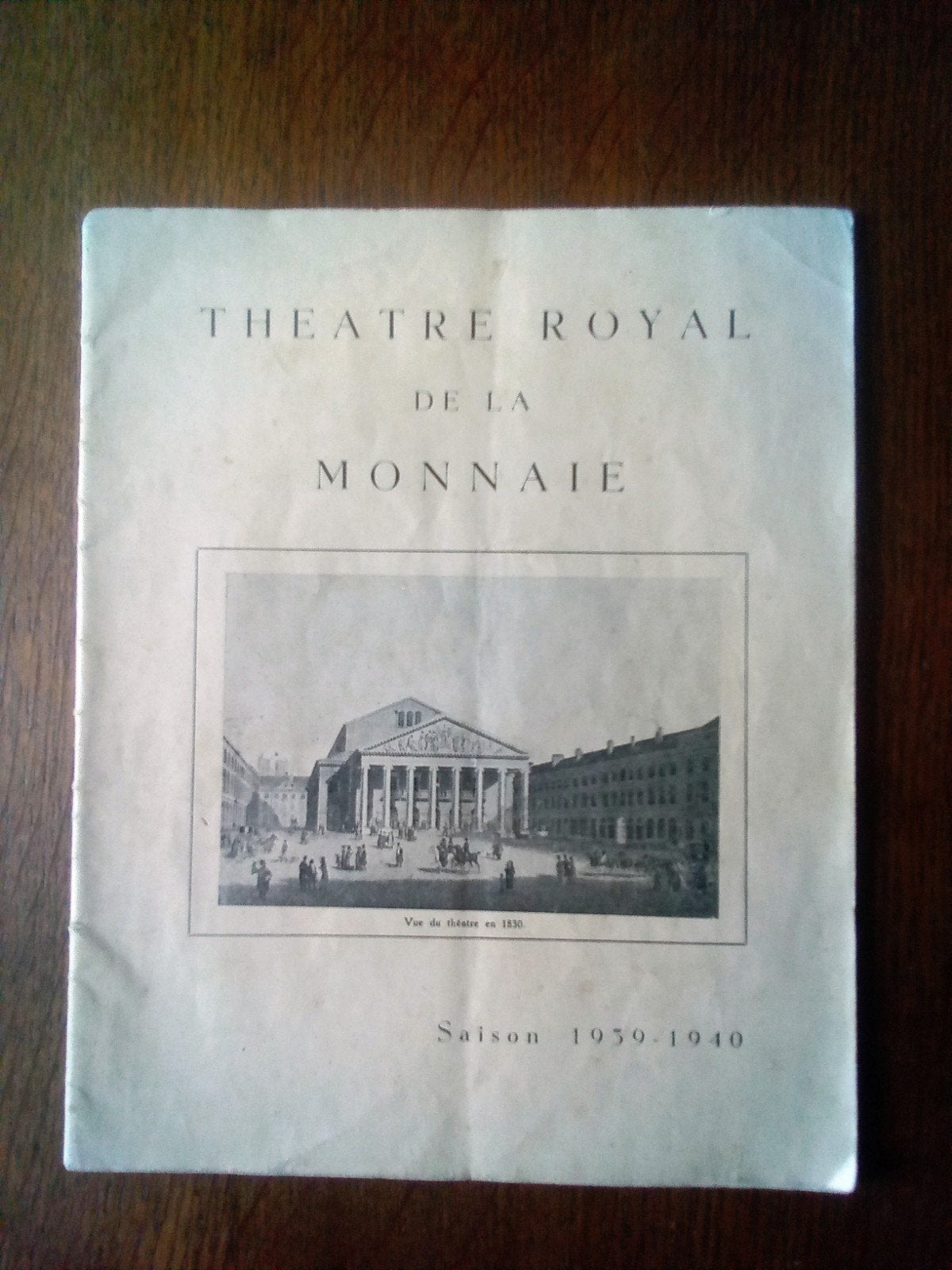 ancien programme du Théâtre Royal de la Monnaie (1939-1940), Livres, Art & Culture | Danse & Théâtre, Enlèvement ou Envoi