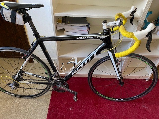 koersfiets scott pro carbon, Fietsen en Brommers, Ophalen, Carbon