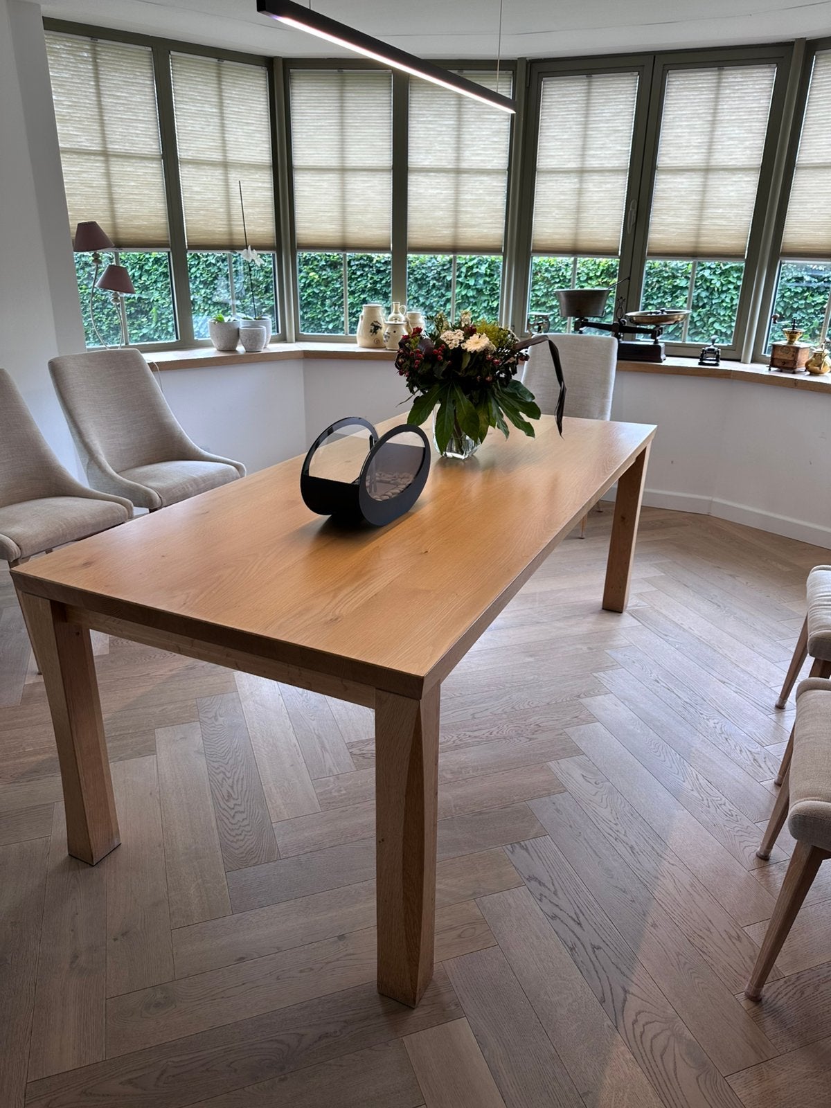 Masieve eiken eettafel zonder stoelen, Maison & Meubles, Tables | Tables à manger, Enlèvement, Utilisé, 50 à 100 cm, Chêne