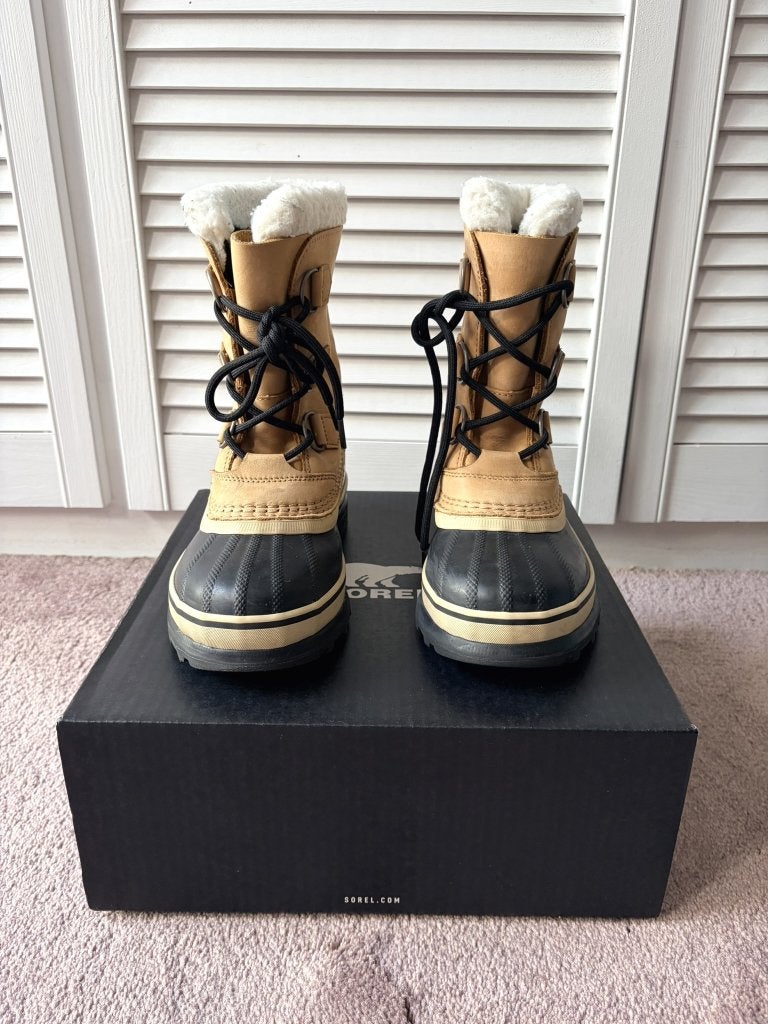 Bottes de neige Sorel Caribou imperméables – pointure 34, Comme neuf, Enlèvement, Sorel, Bottes