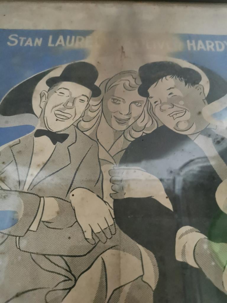 Poster laurel en hardy, Boeken, Ophalen of Verzenden